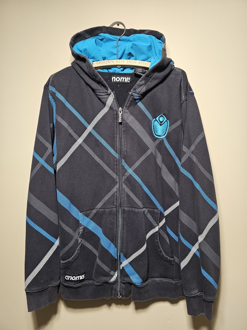 Y2k Nomis Skateboard Zip Up Hoodie Sweater Size Large